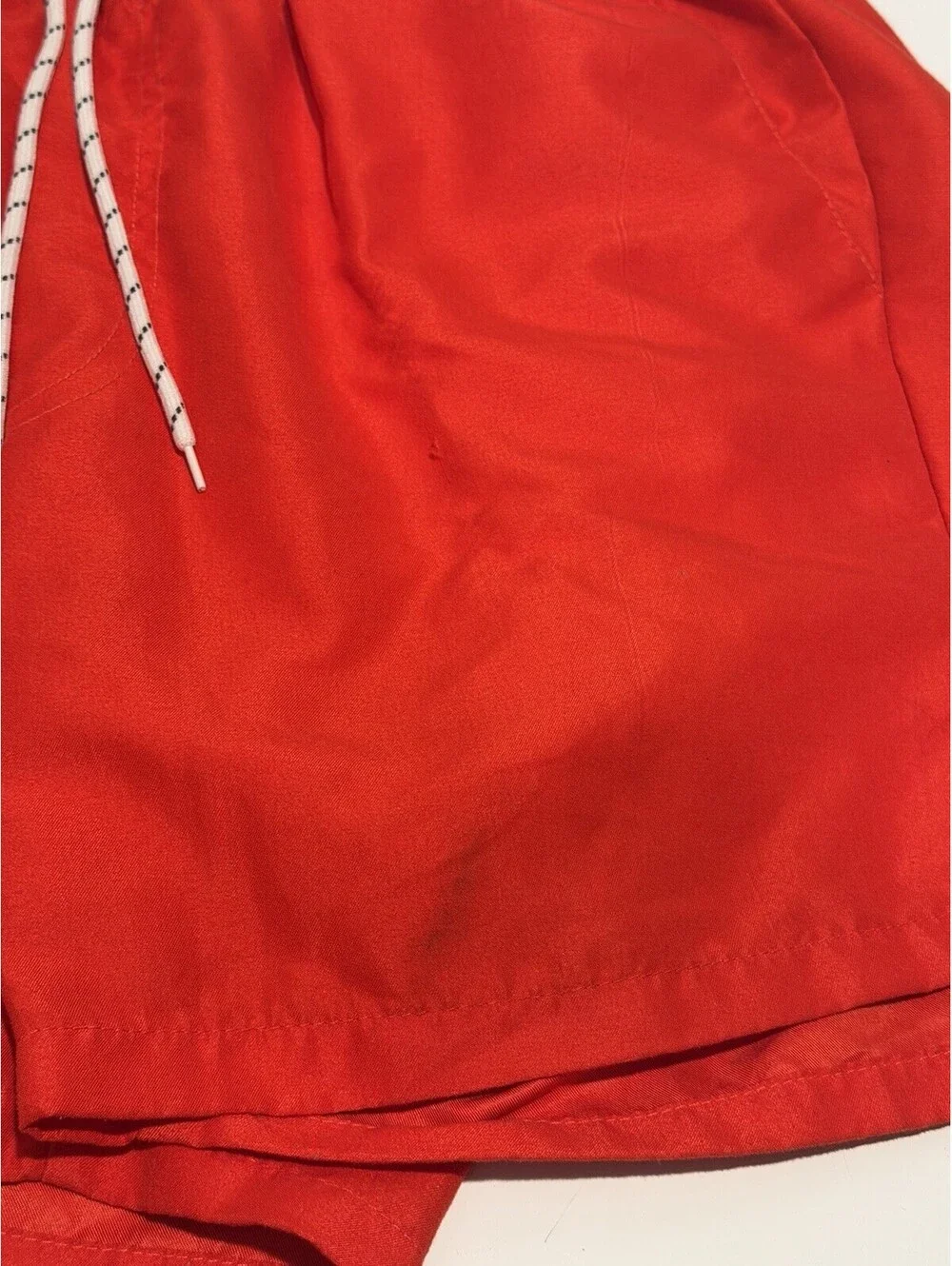 Mens Solid Swim Trunks Beach Shorts Size Medium Red